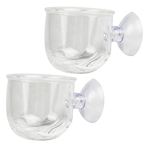 HOUDERCO 2 Stück Fütterungsbecher Rote Würmer Futterfischfutter Klare Aquarienausrüstung Fischfutterautomat Fütterbecher Aus Glas HOUDERCO 2 Stück Fütterungsbecher Rote Würmer Futterfischfutter Klare Aquarienausrüstung Fischfutterautomat Fütterbecher Aus Glas von HOUDERCO