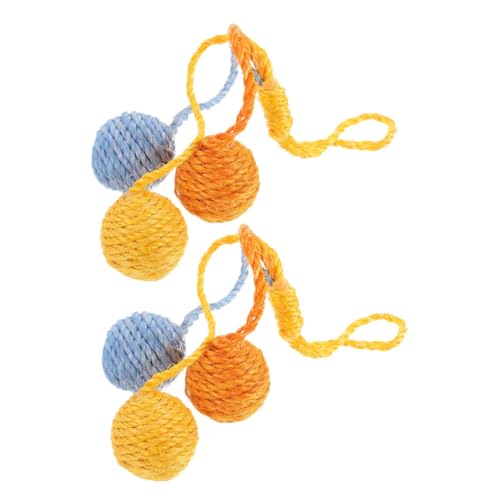 HOUDERCO 2 Stück Hängendes Katzenspielzeug mit Sisalball Interaktive Kratzbälle für Mentale Stimulation Kleinen Wohnungen HOUDERCO 2 Stück Hängendes Katzenspielzeug mit Sisalball Interaktive Kratzbälle für Mentale Stimulation Kleinen Wohnungen von HOUDERCO