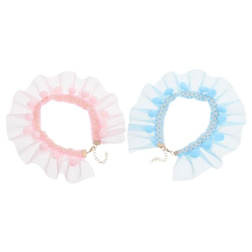 HOUDERCO 2 Stück Haustierhalsband, Dekoratives Katzenhalsband, Spitzen-katzenhalsband, Haustierhalsband, Katzenzubehör HOUDERCO 2 Stück Haustierhalsband, Dekoratives Katzenhalsband, Spitzen-katzenhalsband, Haustierhalsband, Katzenzubehör von HOUDERCO