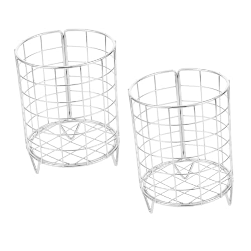 HOUDERCO 2 Stück Heufütterung Käfig Kaninchen Futterspender Für Drinnen Haustier Hasenheu Gestell Klein Meerschweinchen Haushaltsfütterung Hängehalter Hasenfutter Silver Schmiedeeisen von HOUDERCO