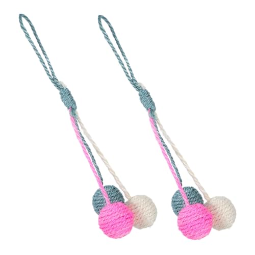 HOUDERCO 2 Stück Sisal Katzenball Interaktive Hängende Katzenbälle und Indoor Spielspaß Fördert Aktivität und Interaktion bei Katzen HOUDERCO 2 Stück Sisal Katzenball Interaktive Hängende Katzenbälle und Indoor Spielspaß Fördert Aktivität und Interaktion bei Katzen von HOUDERCO
