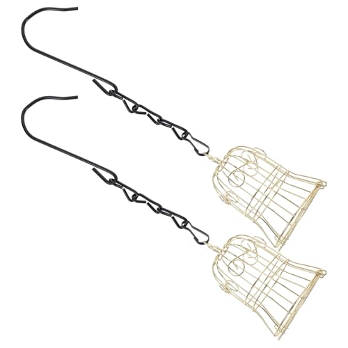 HOUDERCO 2 Stück Vogelhäuschen Vogelfutterstation einzigartige -Feeder -Futterspender für den Garten Vogelfutterhäuschen für draußen Humingbird -Feeder Eisen Golden HOUDERCO 2 Stück Vogelhäuschen Vogelfutterstation einzigartige -Feeder -Futterspender für den Garten Vogelfutterhäuschen für draußen Humingbird -Feeder Eisen Golden von HOUDERCO