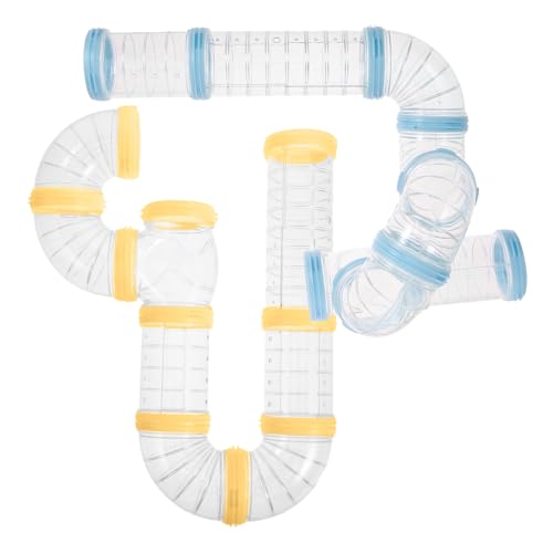 HOUDERCO 2Sätze DIY Hamsterkäfig Rohrverbinder Transparentes Verbindungstunnel für Hamster Meerschweinchen und Kleintiere Gelb und Blau für Kreative HOUDERCO 2Sätze DIY Hamsterkäfig Rohrverbinder Transparentes Verbindungstunnel für Hamster Meerschweinchen und Kleintiere Gelb und Blau für Kreative von HOUDERCO