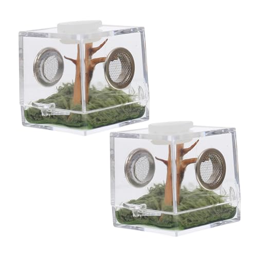 HOUDERCO 2satz Spider Habitat Box Für Springspinnen Kleine Zuchtbox Mit Belüftung Leicht Und Tragbar Für Haltung Und Pflege Von Haustieren Teiliges Aus Sicheren Materialien HOUDERCO 2satz Spider Habitat Box Für Springspinnen Kleine Zuchtbox Mit Belüftung Leicht Und Tragbar Für Haltung Und Pflege Von Haustieren Teiliges Aus Sicheren Materialien von HOUDERCO
