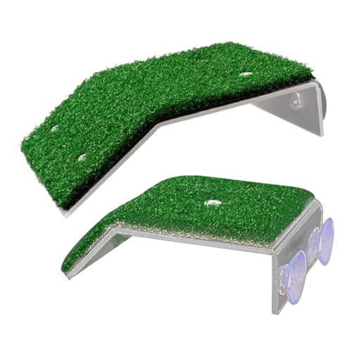 HOUDERCO 2 Stücke Kunststoff Klettern Rasen Schildkröte Plattform Für Aquarium Terrasse von HOUDERCO