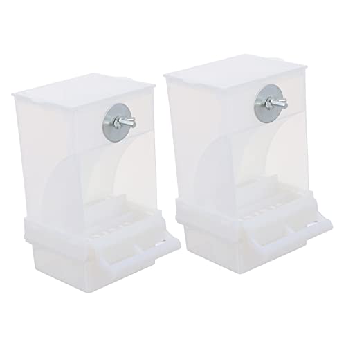 HOUDERCO 2stücke Automatischer Vogelfutterspender Mit Transparentem Design Kreative Futterbox Für Papageien Und Wellensittiche Praktisches Futterzubehör Für Vogelkäfige Kapazität von HOUDERCO