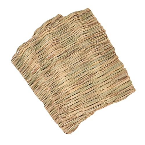 HOUDERCO 2Stücke Gras Matte Natürliche Strohgewebte Nistmatte für Kleintiere Kauspielzeug für Hamster Chinchilla und Meerschweinchen Sicher und Langlebig HOUDERCO 2Stücke Gras Matte Natürliche Strohgewebte Nistmatte für Kleintiere Kauspielzeug für Hamster Chinchilla und Meerschweinchen Sicher und Langlebig von HOUDERCO