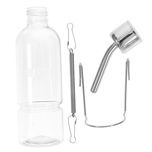 HOUDERCO 2stücke Hängende Edelstahl Trinkflasche Für Kleintiere Automatischer Wasserspender Für Meerschweinchen Hamster Kaninchen Auslaufsicher Und Druckbeständig Für Reisen Und von HOUDERCO