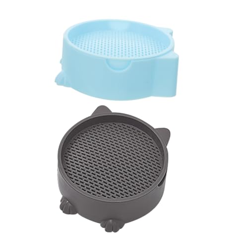 HOUDERCO 2Stücke Hydrokultur Pflanzer für Katzengras Kunststoff Tischgefäß Erde Snack für Katzen und Pflegeleichtes Design von HOUDERCO