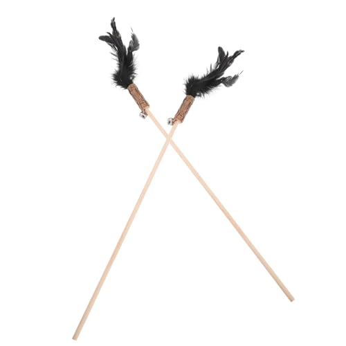 HOUDERCO 2Stücke Interaktives Katzenspielzeug mit Federn Katzen Teaser für Indoor Spiel für Kätzchen und Katzen Fördert Natürlichen und Spaß HOUDERCO 2Stücke Interaktives Katzenspielzeug mit Federn Katzen Teaser für Indoor Spiel für Kätzchen und Katzen Fördert Natürlichen und Spaß von HOUDERCO