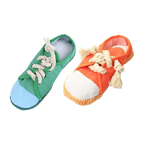 HOUDERCO 2Stücke Mini Hundeschuhe Kauen Für Haustiere Quietschendes Strapazierfähigem Material Für Welpen Und Kleine Fördert Kauen Und Spielverhalten von HOUDERCO