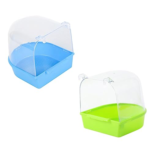HOUDERCO 2Stücke Papagei Badewanne Für Vogelbadewanne Zur Reinigung Hängendes Zubehör Für Käfige Für Sittiche Und Andere von HOUDERCO