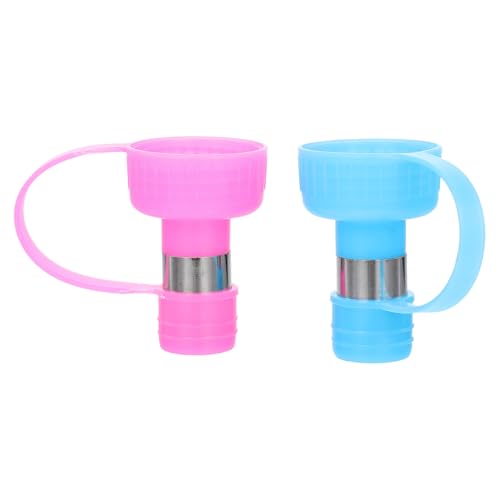HOUDERCO 2 Stück Tragbare Hundewasserflasche für Unterwegs Wasserspender für Hunde Katzen und Kleintiere Auslaufsicher Einfach zu Reinigen für Reisen Wandern und Camping von HOUDERCO