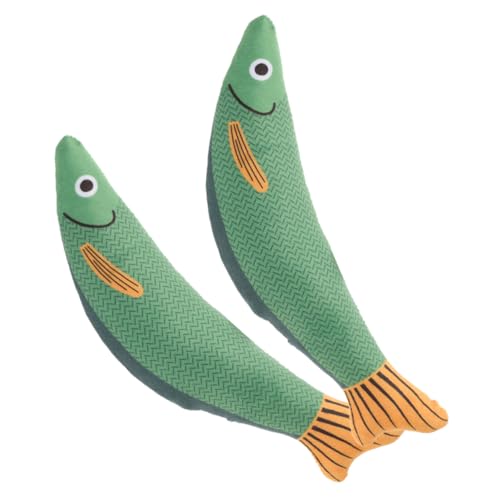 HOUDERCO 2stücke Katzenminze Fischspielzeug Lustiges Katzenzubehör Für Drinnen Selbstunterhaltendes Kauspielzeug Für Kätzchen Fördert Und Entspannung von HOUDERCO