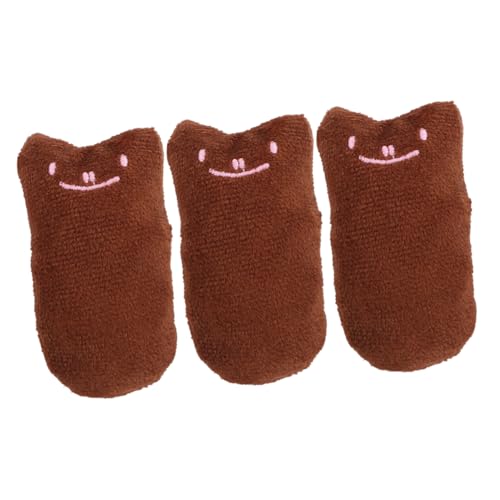 HOUDERCO 3 Stück Spielzeugschleifen und Kauspielzeug Plüsch Post Katzenminze für Wohnungskatzen drinnen katzenspielzeug Interactive cat Toy Catnip Katze kauert Haustiere von HOUDERCO