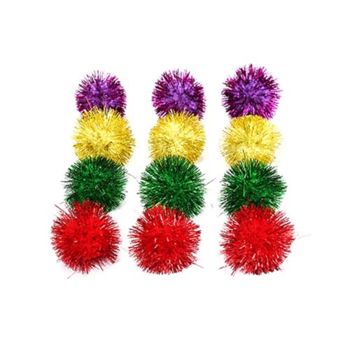 HOUDERCO 30Stücke Lametta Kugeln für Katzen Pom Bälle aus Mischfarben für Interaktives und Fitness Haustierunterhaltung HOUDERCO 30Stücke Lametta Kugeln für Katzen Pom Bälle aus Mischfarben für Interaktives und Fitness Haustierunterhaltung von HOUDERCO