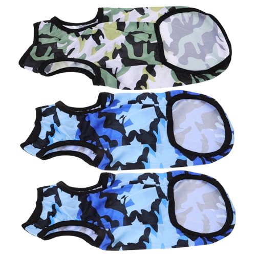 HOUDERCO 3Stücke Hundeshirt Camouflage für Kleine Hunde Atmungsaktive Weste aus Dehnbarem Material für Drinnen und Draußen für Besondere Anlässe und Fotoshootings HOUDERCO 3Stücke Hundeshirt Camouflage für Kleine Hunde Atmungsaktive Weste aus Dehnbarem Material für Drinnen und Draußen für Besondere Anlässe und Fotoshootings von HOUDERCO