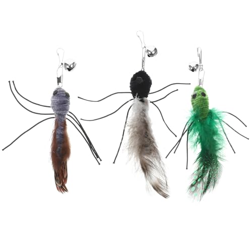 HOUDERCO 3Stücke Teiliges Katzenspielzeug mit Insekten Aufsätzen Interaktives Katzenspielzeug für Stundenlangen Spielspaß für Katzenliebhaber und Haustiere HOUDERCO 3Stücke Teiliges Katzenspielzeug mit Insekten Aufsätzen Interaktives Katzenspielzeug für Stundenlangen Spielspaß für Katzenliebhaber und Haustiere von HOUDERCO