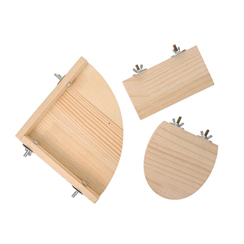 HOUDERCO 3Stücke Vogel Holzstand Plattform Für Papageienkäfig Hochwertige Holzstandbasis Mit Großem Und Kleinem Brett Vogelzubehör Für Wellensittiche Und Nymphensittiche HOUDERCO 3Stücke Vogel Holzstand Plattform Für Papageienkäfig Hochwertige Holzstandbasis Mit Großem Und Kleinem Brett Vogelzubehör Für Wellensittiche Und Nymphensittiche von HOUDERCO