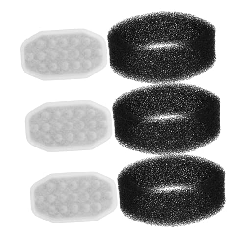 HOUDERCO 3stücke Ersatzfilter Für Trinkbrunnen Für Haustiere Filter Für Wasserspender Filter Für Trinkbrunnen Mit Aktivkohle Aus Kokosnuss Entfernt Schmutz Filtert Haare Und Gerüche von HOUDERCO