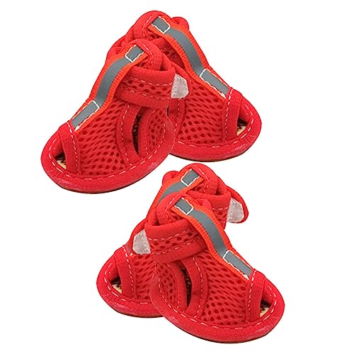 HOUDERCO Schützende Hundeschuhe 4er-Pack Nicht-Hunde-Sneaker für Hunde Bequem für Den Außenbereich von HOUDERCO