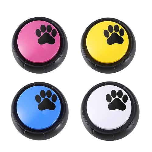 HOUDERCO 4pcs Hund Rede Training Tasten Sprechen Sound Tasten Aufnahme Haustiere Training Taste Für Hunde Katzen HOUDERCO 4pcs Hund Rede Training Tasten Sprechen Sound Tasten Aufnahme Haustiere Training Taste Für Hunde Katzen von HOUDERCO