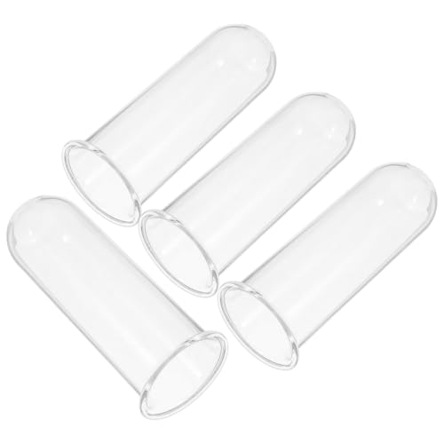 HOUDERCO 4 Stück Teiliges Glasröhrchen Hydroponik Pflanzen Transparente Blumenvase aus Robustem Glas Geeignet für Wohn Bürodekoration Einfache Pflege und Stilvolle Tischdekoration von HOUDERCO