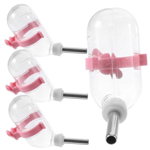 HOUDERCO Automatische 60ml Hamster Trinkflasche aus Wasserspender für Kleintiere mit Dichtungsring für Käfige und Terrarien von HOUDERCO