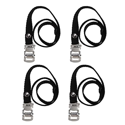 HOUDERCO 4Stücke Fußpedal Nylonband Riemen für Fahrräder Verstellbare Fußclips mit Stahlschnalle Geeignet für Bikes und Mountainbikes für DIY und von HOUDERCO
