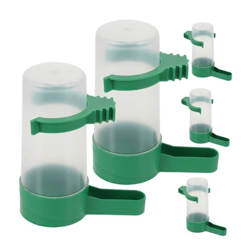 HOUDERCO 5Stücke Automatischer Wasserspender für Vogel für Käfige für Papageien Wellensittiche und Nymphensittiche Große Kapazität zu Installieren von HOUDERCO