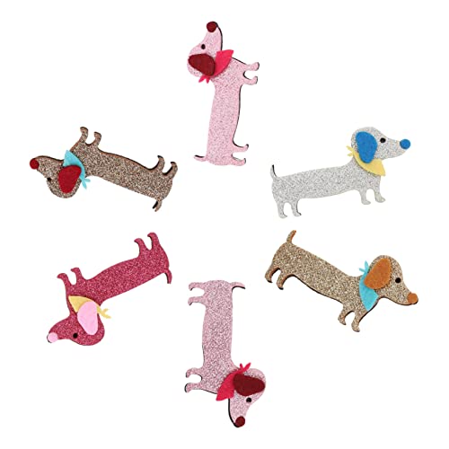 HOUDERCO 6Stücke Haustier Haarspangen Dekorative Haarnadeln für Welpen Cartoon Design Zufälligen Haarschmuck für Haustiere und Kompakt von HOUDERCO