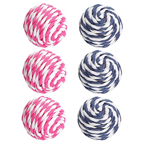 HOUDERCO 6Stücke Katzenballspielzeug Interaktive Knotenbälle Biss Und Kau Für Katzen Und Kätzchen Farbe Zufällig HOUDERCO 6Stücke Katzenballspielzeug Interaktive Knotenbälle Biss Und Kau Für Katzen Und Kätzchen Farbe Zufällig von HOUDERCO