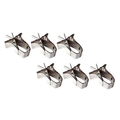 HOUDERCO 6Stücke Lebensmittel Clips für Papageien Multifunktionale Gemüse und Obstklammern Rostfrei für Vogelkäfige Lebensmittelverschwendung von HOUDERCO