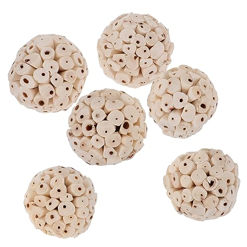 HOUDERCO 6stücke Natürliche Kaubare Vogel Und Nagetier-spielzeuge Essbare Weichbälle Für Papageien Hamster Kaninchen Und Meerschweinchen Langeweile Und Unterstützt Das Wohlbefinden HOUDERCO 6stücke Natürliche Kaubare Vogel Und Nagetier-spielzeuge Essbare Weichbälle Für Papageien Hamster Kaninchen Und Meerschweinchen Langeweile Und Unterstützt Das Wohlbefinden von HOUDERCO
