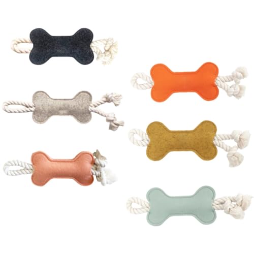 HOUDERCO 6Stücke Teiliges Interaktives Hundespielzeug Kauknochen für Teething und Stressreduzierend für Hunde für Aktives und Zahngesundheit von HOUDERCO