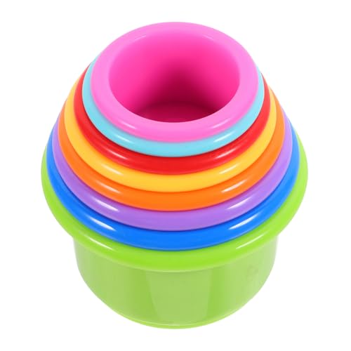 HOUDERCO 8 Stück Stapelbecher Nesting Bunny Cup Haustier Kaninchen Bereicherung Für Kaninchen Hasenspielzeug Stapelbecher Kaninchenspielzeug Stapelbar Gestapelte Wiederverwendbar von HOUDERCO