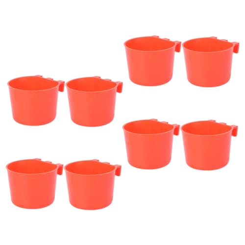 HOUDERCO 8Stücke Vogelbecher für Vogelkäfige Futter und Wasserschalen aus Bruchsicherem Material zu Reinigen mit Einfacher Installation für Papageien und Wellensittiche von HOUDERCO