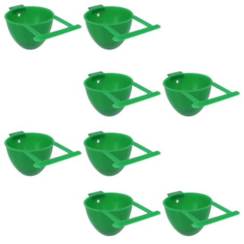 HOUDERCO 8 Stücke Papagei Wasser Tassen Vogel Käfig Lebensmittel Container Vogel Käfig Hängen Feeder Papagei Runde Lebensmittel Schalen von HOUDERCO