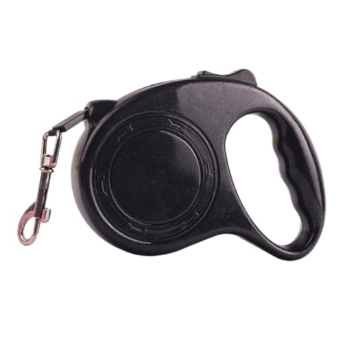 HOUDERCO Automatische Einziehbare Hundeleine mit Bremsfunktion Verstellbar für Kleine und Mittelgroße Hunde Großer Griff für Bequemen Handschuhen Robuste Schwarze Trainingsleine von HOUDERCO