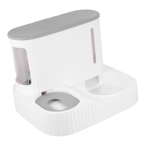 HOUDERCO Automatischer Pet Feeder und Trinkbrunnen für Katzen und Kleine Futterbehälter und Wasserschüssel Schwerkraftbasiert Feuchtigkeitsgeschützt Graues Design HOUDERCO Automatischer Pet Feeder und Trinkbrunnen für Katzen und Kleine Futterbehälter und Wasserschüssel Schwerkraftbasiert Feuchtigkeitsgeschützt Graues Design von HOUDERCO