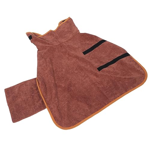 HOUDERCO Bademantel Für Hunde Bad Wasserabsorbierender Hundemantel Aus Polyester Bequemer Duschmantel Für Haustiere Leichter Hundebademantel Für Geburtstag Und Feiertage von HOUDERCO