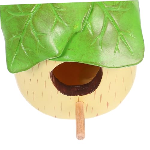 HOUDERCO Dekoratives Vogelhaus aus Resin für Außenbereich Hängendes Vogelhaus für Kleine Vögel Perfektes Nest für Garten und Park Wetterfestes Design HOUDERCO Dekoratives Vogelhaus aus Resin für Außenbereich Hängendes Vogelhaus für Kleine Vögel Perfektes Nest für Garten und Park Wetterfestes Design von HOUDERCO
