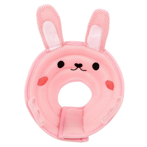 HOUDERCO Elisabeth Kreis katzenkrause Katzenhalskrause Tierwundschutzkragen Katzenkragen für die Genesung Haustier Glocke Katze klebriges Halsband Kegelhalsband für Katze Polyester Rosa von HOUDERCO