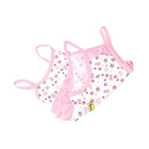 HOUDERCO Erdbeer Druck Haustier Rock Sommer Hundekleidung Baumwolle Kleid für Kleine Hunde für Outdoor Aktivitäten und Besondere Anlässe Bequem und Langlebig von HOUDERCO