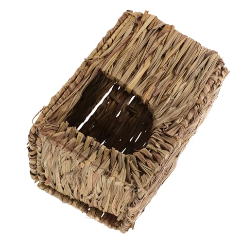 HOUDERCO Gewebtes Kaninchen Versteck Nest aus Strohrasen Handgefertigtes Haustierhaus für Kleine Tiere Wie Hamster und Kaninchen Schlafen HOUDERCO Gewebtes Kaninchen Versteck Nest aus Strohrasen Handgefertigtes Haustierhaus für Kleine Tiere Wie Hamster und Kaninchen Schlafen von HOUDERCO