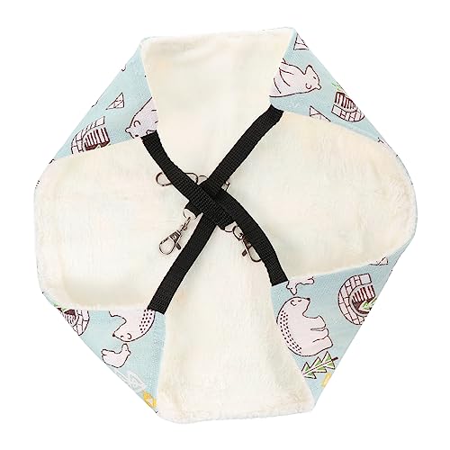 HOUDERCO Hängende Hängematte für Kleine Haustiere Doppelschichtige Warme Nestmatte für Hamster Meerschweinchen und Kaninchen Bequemes Schlafbett mit Aufhängehaken für Käfige von HOUDERCO