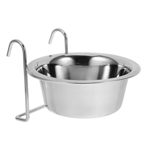 HOUDERCO Hängender Hundenapf Fütterung Katzenfutter Praktischer Welpennapf Modern Hundenäpfe Käfig Schüssel Futternäpfe Für Haustiere Groß Futternapf Für Hunde Silver Rostfreier Stahl von HOUDERCO
