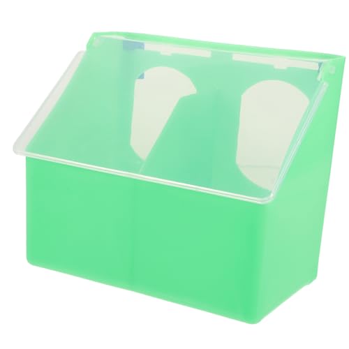 HOUDERCO Hängender Taubenfutterspender aus Multi Gitter Futterbox mit Deckel Vogelkäfig Futterstation für Innen und Außenbereich von HOUDERCO