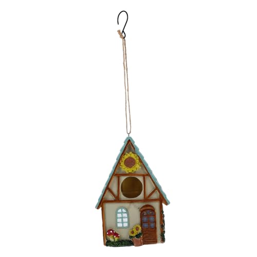HOUDERCO Hängendes Vogelschlafnest aus Langlebigem Harz Bunte Gartenhaus Dekoration für Vögel als Brutnest und Spielplatz Installieren Sorgt für Gemütliche von HOUDERCO