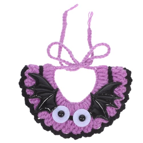 HOUDERCO Halloween Katzen Und Hundehalsband Mit Verstellbarem Design Dekorativer Schal Für Haustiere Weichem Wollgarn Passend Für Einen Halsumfang Für Halloween-feiern von HOUDERCO